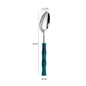 Nuovi posate in resina stile bambù 18/10 in acciaio inossidabile 304 posate classiche set di stoviglie argento blu verde crema trasporto di goccia
