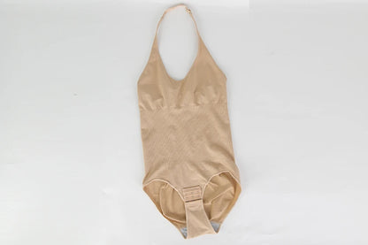 Body modellante da donna con scollo all'americana, controllo addominale, compressione, spalline convertibili, copertura totale, intimo modellante.