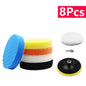 Kit di 5-39 Pezzi di Tamponi in Spugna per Lucidatura Auto, Tamponi in Schiuma da 3/4/5/6/7 Pollici per Lucidatrice, Tamponi per Ceratura Auto, Rimuove Graffi