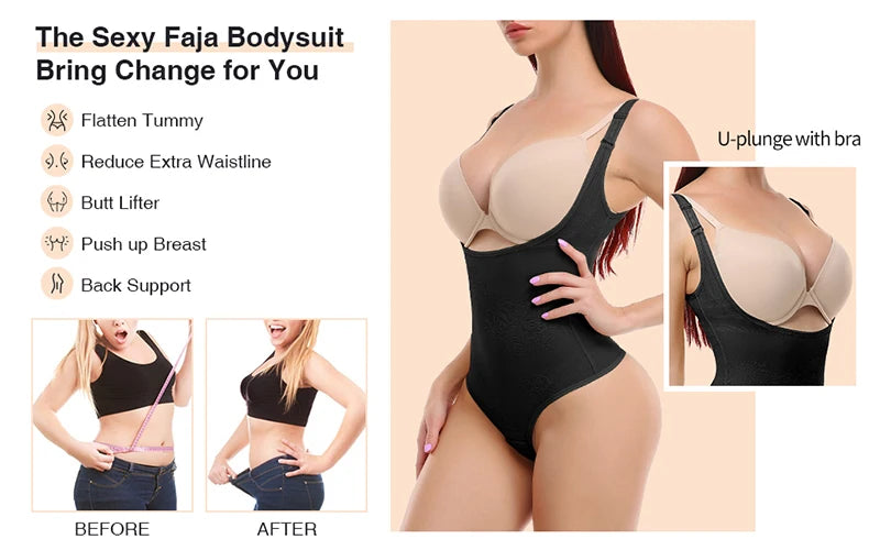 Body modellante sexy a perizoma da donna, contenitivo snellente per tutto il corpo, corsetto modellante vita, controllo pancia, intimo modellante e contenitivo