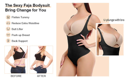 Body modellante sexy a perizoma da donna, contenitivo snellente per tutto il corpo, corsetto modellante vita, controllo pancia, intimo modellante e contenitivo