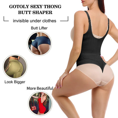 Body modellante sexy a perizoma da donna, contenitivo snellente per tutto il corpo, corsetto modellante vita, controllo pancia, intimo modellante e contenitivo