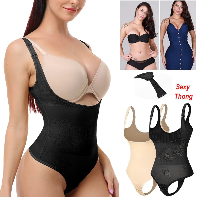 Body modellante sexy a perizoma da donna, contenitivo snellente per tutto il corpo, corsetto modellante vita, controllo pancia, intimo modellante e contenitivo