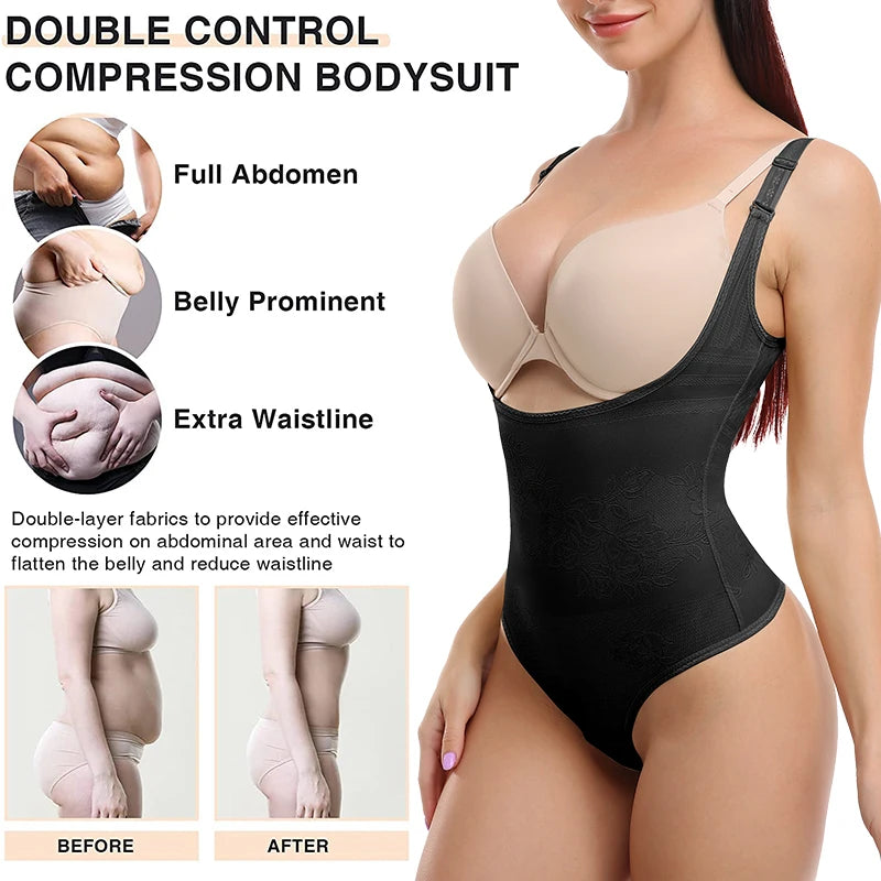 Body modellante sexy a perizoma da donna, contenitivo snellente per tutto il corpo, corsetto modellante vita, controllo pancia, intimo modellante e contenitivo