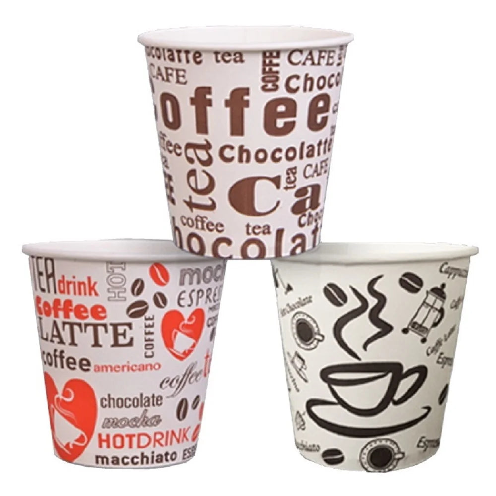 Bicchieri di carta da 180ml 50 pezzi usa e getta caffè tè tazza di latte accessori da cucina forniture per feste tazze usa e getta bicchieri di carta per caffè