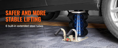 SucceBuy Martinetto pneumatico a tripla borsa Capacità 3 tonnellate (6600 libbre) Martinetto pneumatico portatile per auto Resistente e sollevamento rapido per riparazioni di garage