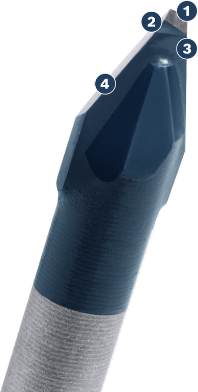 BOSCH EXPERT HEX-9 Punta da trapano in ceramica dura 10X Lunga durata Punta da trapano per pietra in materiale ad alta durezza 2608900590 2608900588